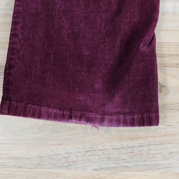 ☔️🐞Loft Burgundy Corduroy Modern Bootcut Jeans Size 6 - Picture 11 of 12